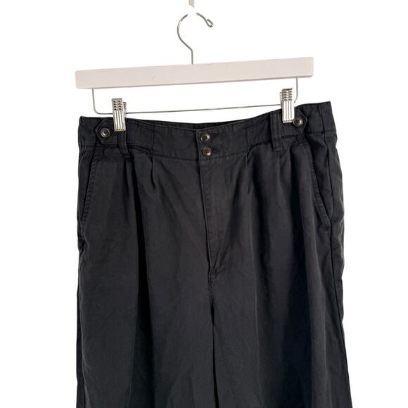 Madewell Harlow Wide Leg Pant Drapey Twill True Black Lyocell Linen Womens 8 - Picture 3 of 8